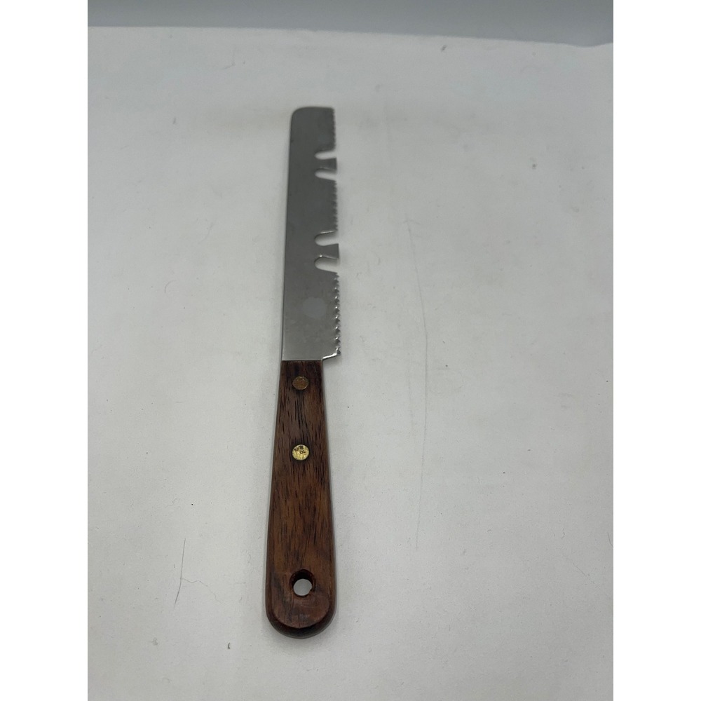 Stanhome Frozen Food Knife Brown  Stainless Steel Wood Handle